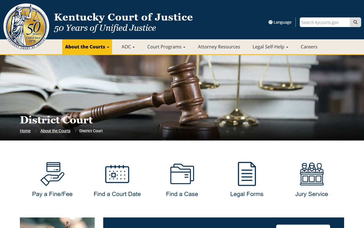 Ballard County court dockets Kentucky District Court jurisdiction