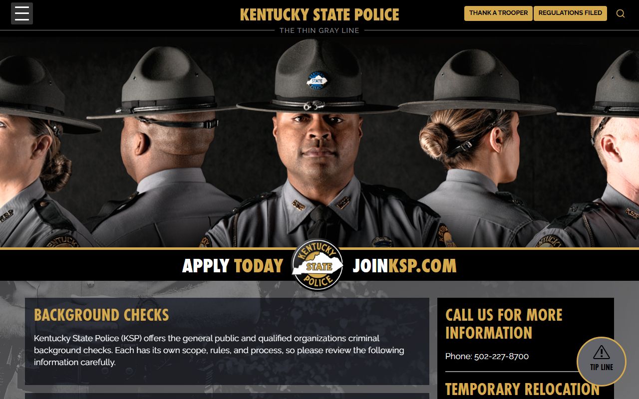 Ballard County criminal court records Kentucky State Police background checks