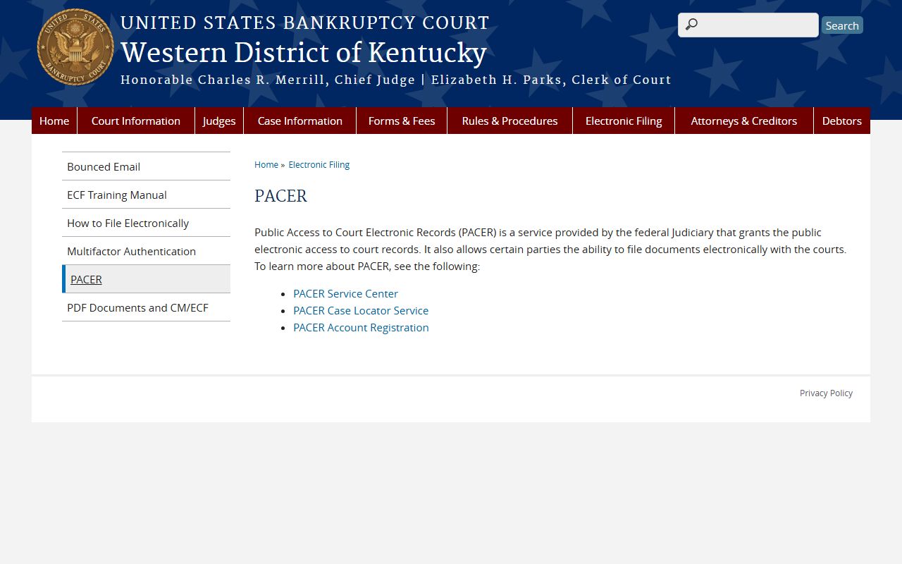Ballard County Circuit Court records bankruptcy PACER source