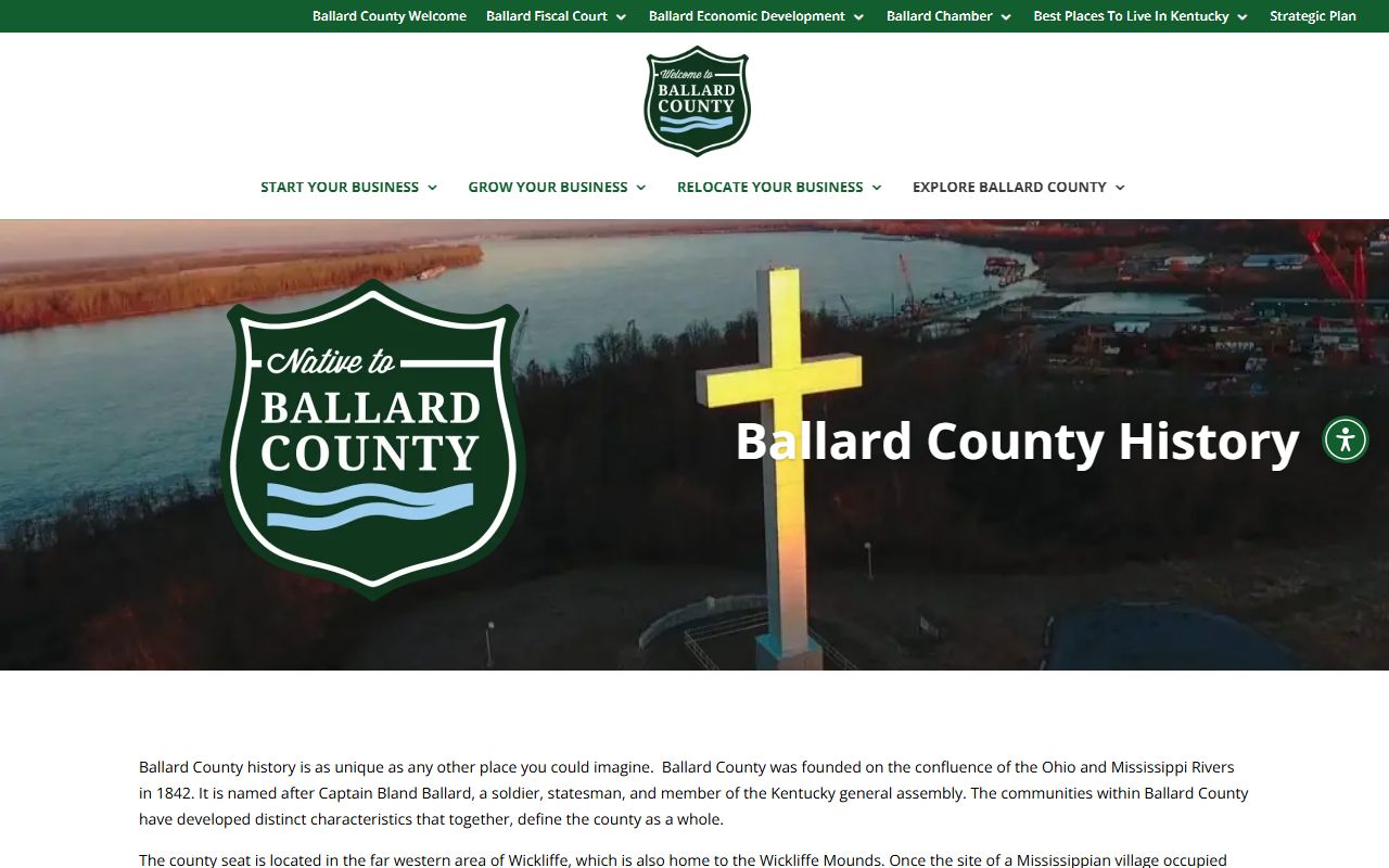 Ballard County court records county history page