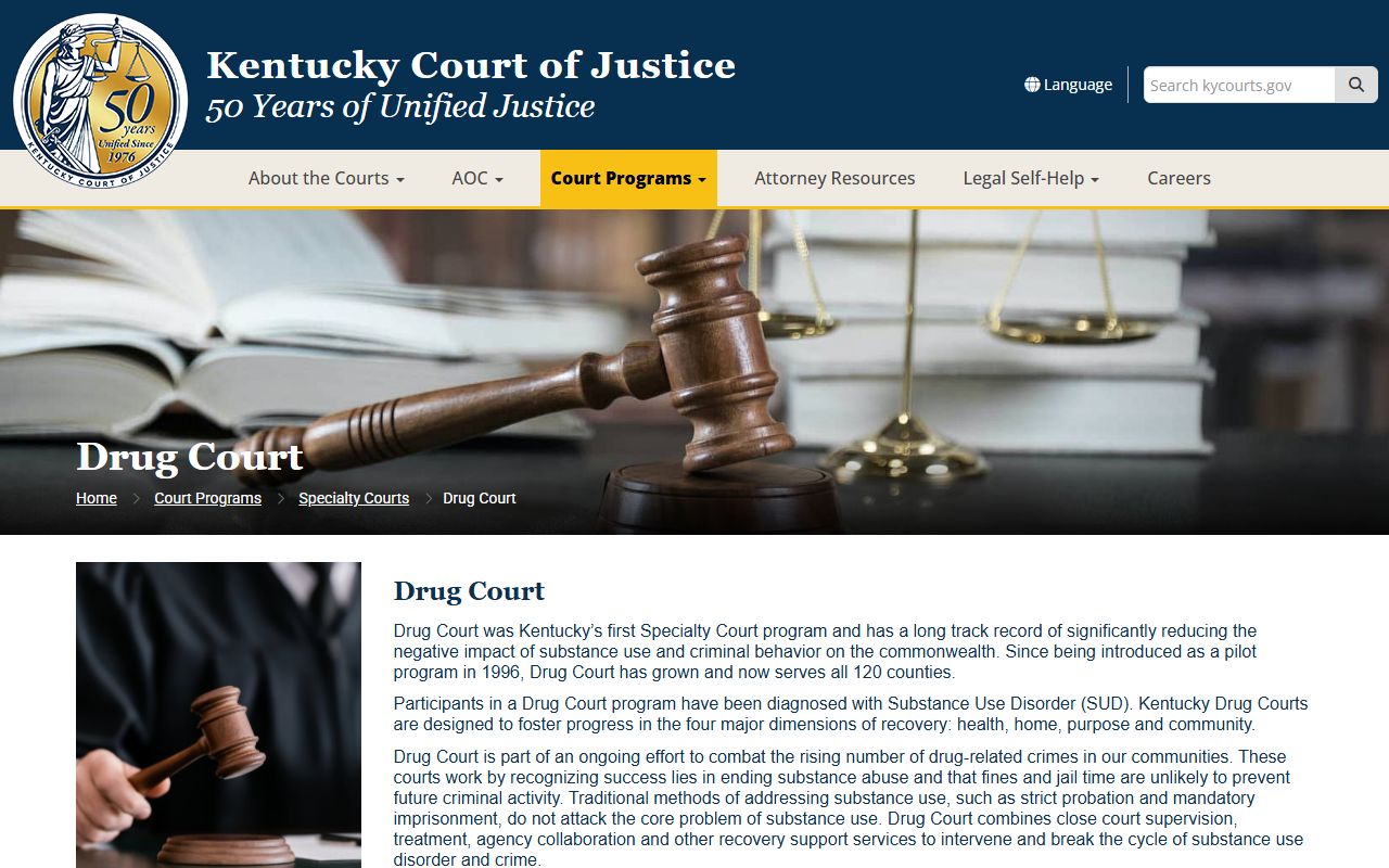 Ballard County probate records context within Kentucky Court of Justice programs